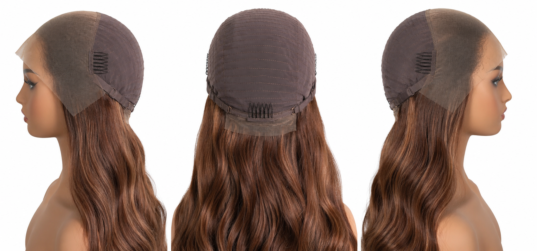 Olivia – Hellbraune Balayage HD Lace Echthaarperücke | 18" & 22"